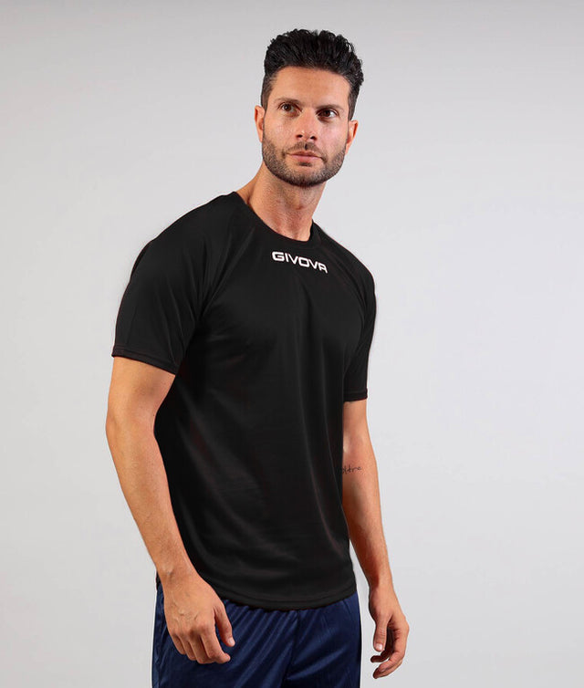 Κοντομάνικη μπλούζα SHIRT GIVOVA ONE MICROFORATA μαύρο