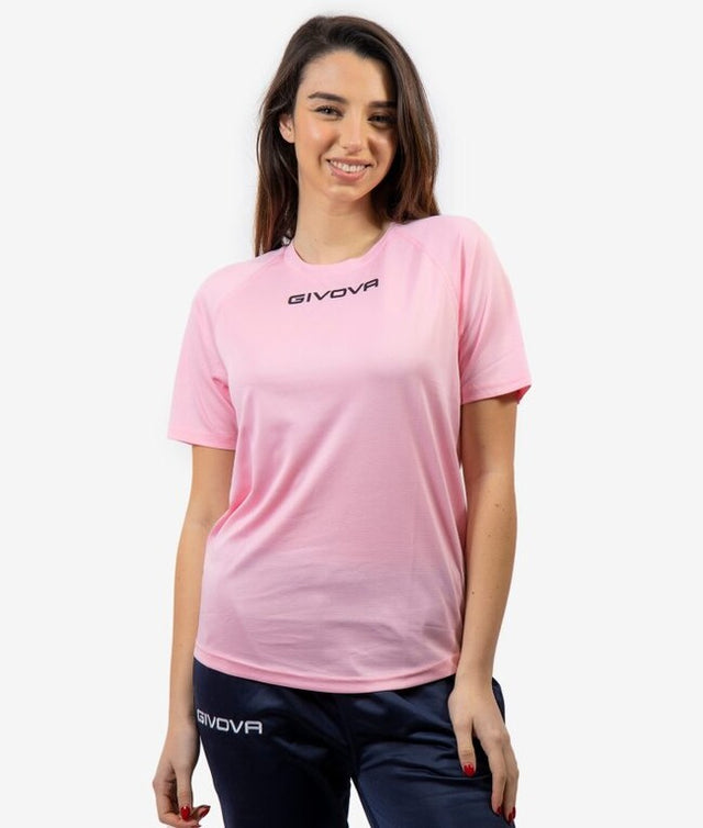 Κοντομάνικη μπλούζα SHIRT GIVOVA ONE MICROFORATA ροζ