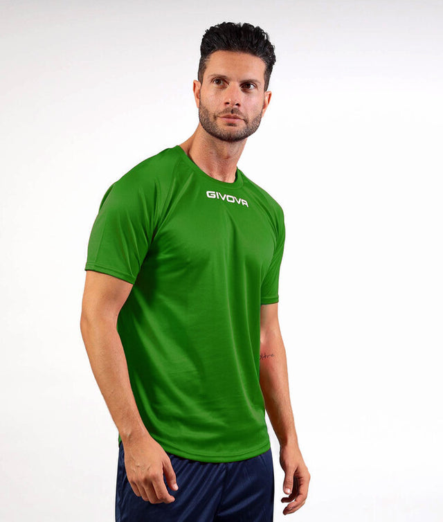 Κοντομάνικη μπλούζα SHIRT GIVOVA ONE MICROFORATA πράσινο
