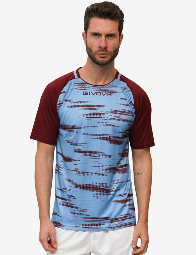 Φανέλα SHIRT PIXEL ανοιχτό μπλε-γρανάτη
