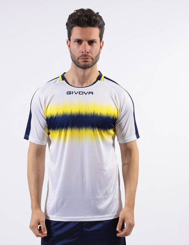 SHIRT RADIO INTERLOCK BLU/GIALLO