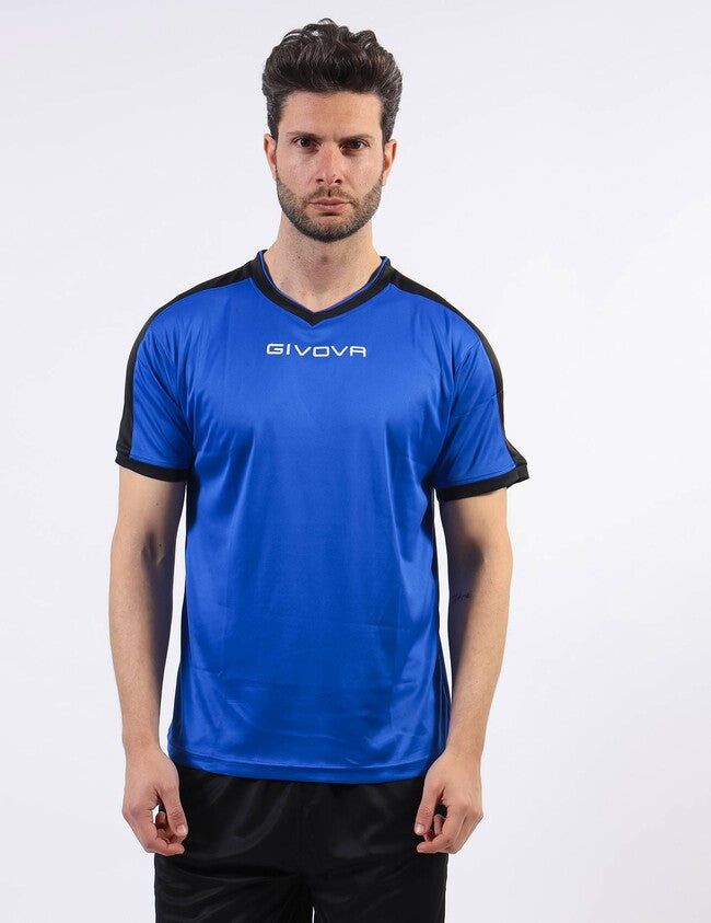 SHIRT REVOLUTION INTERLOCK AZZURRO/NERO