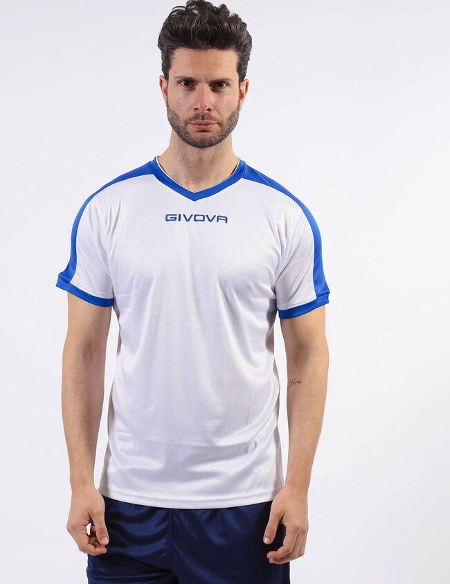 SHIRT REVOLUTION INTERLOCK BIANCO/AZZURRO