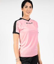 SHIRT REVOLUTION INTERLOCK ROSA/NERO