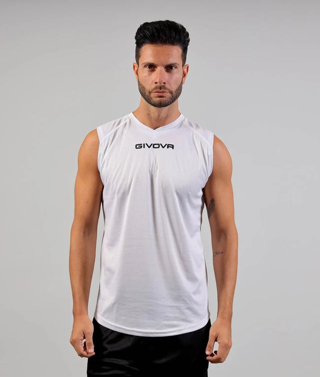 Αθλητικό φανελάκι SHIRT SMANICATO GIVOVA ONE λευκό