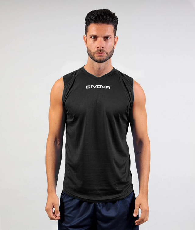 Αθλητικό φανελάκι SHIRT SMANICATO GIVOVA ONE μαύρο