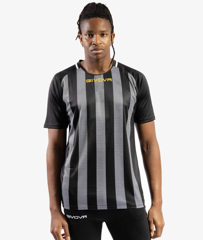SHIRT TRATTO INTERLOCK NERO/BIANCO