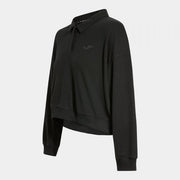 Γυναικεία μπλούζα πόλο SOFT LONG SLEEVE POLO μαύρο