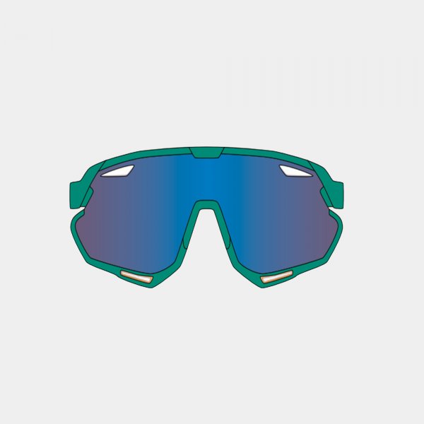 Γιλέκο για τρέξιμο SUNGLASSES GREEN ORANGE πράσινο