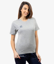 Κοντομάνικη μπλούζα T-SHIRT COTONE ACTION ανοιχτό μελανζέ γκρι