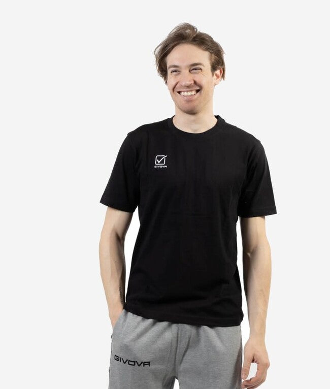 Κοντομάνικη μπλούζα T-SHIRT COTONE ACTION μαύρο