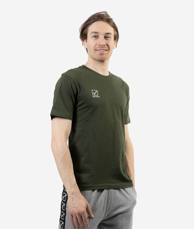 Κοντομάνικη μπλούζα T-SHIRT COTONE ACTION στρατιωτικό πράσινο