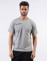 Κοντομάνικη μπλούζα T-SHIRT COTONE FRESH ανοιχτό μελανζέ γκρι