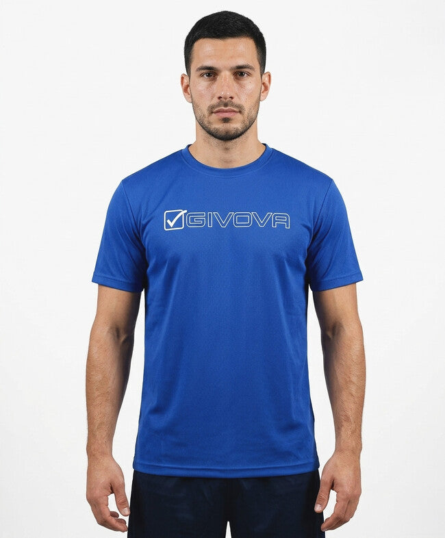 Μπλούζα T-SHIRT COTONE MONDO γαλάζιο-λευκό