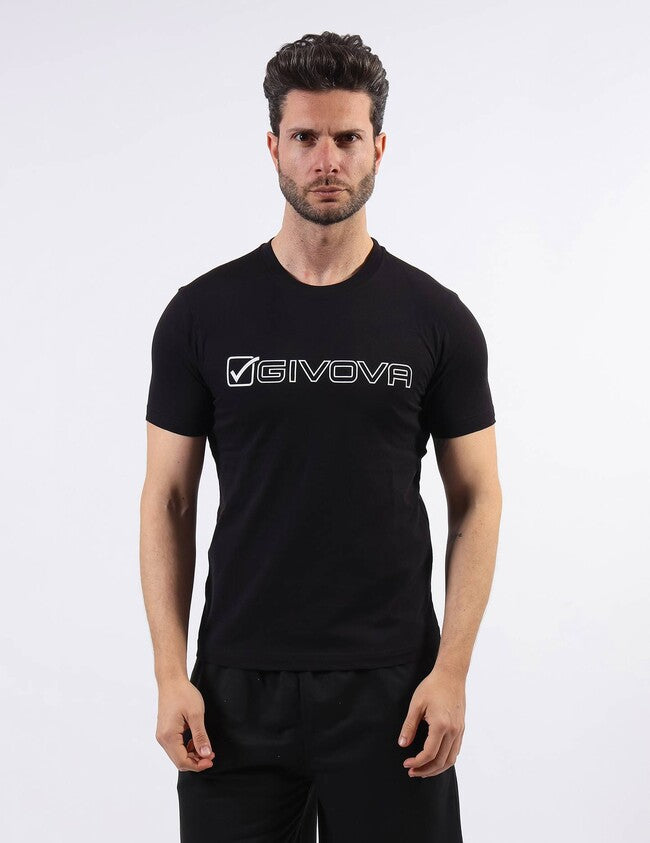 Μπλούζα T-SHIRT COTONE MONDO μαύρο
