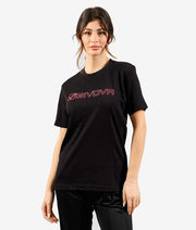 Μπλούζα T-SHIRT COTONE MONDO μαύρο-φούξια