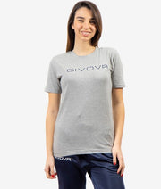 Κοντομάνικη μπλούζα T-SHIRT COTONE SPOT ανοιχτό μελανζέ γκρι