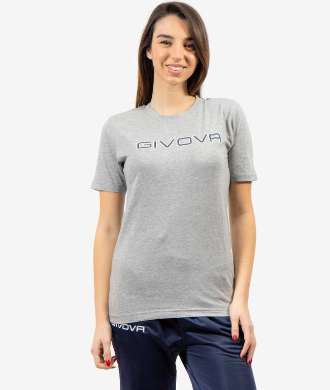 Κοντομάνικη μπλούζα T-SHIRT COTONE SPOT ανοιχτό μελανζέ γκρι