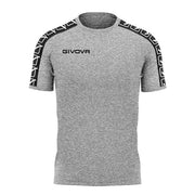 Κοντομάνικη μπλούζα T-SHIRT COTTON BAND ανοιχτό μελανζέ γκρι