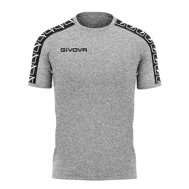 Κοντομάνικη μπλούζα T-SHIRT COTTON BAND ανοιχτό μελανζέ γκρι