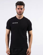 Κοντομάνικη μπλούζα T-SHIRT COTONE FRESH μαύρο