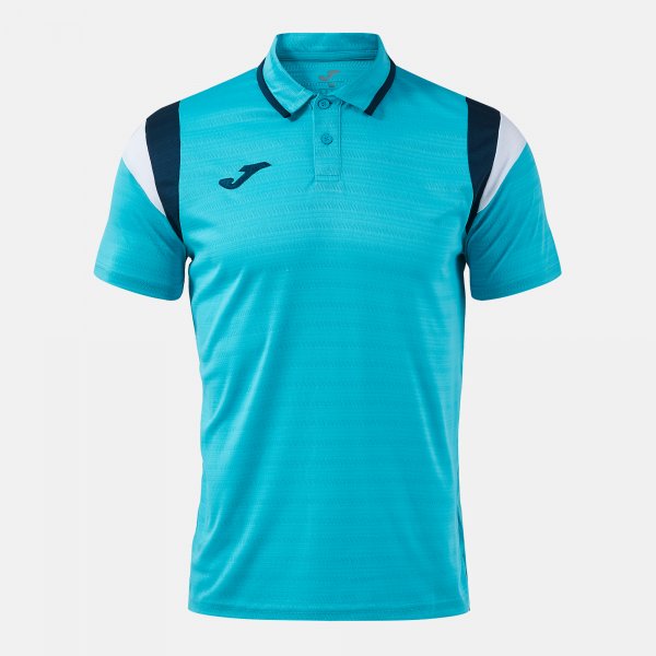 Μπλούζα πόλο TERRA SHORT SLEEVE POLO σκούρο ναυτικό μπλε - φθορίζον τιρκουάζ