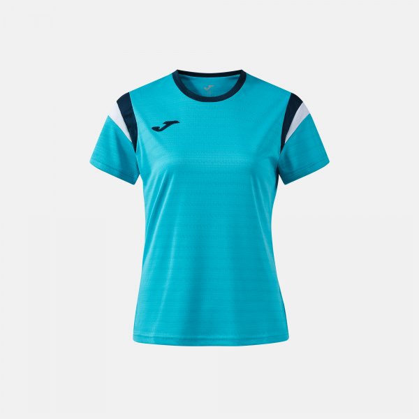 Γυναικεία μπλούζα TERRA SHORT SLEEVE T-SHIRT σκούρο ναυτικό μπλε - φθορίζον τιρκουάζ