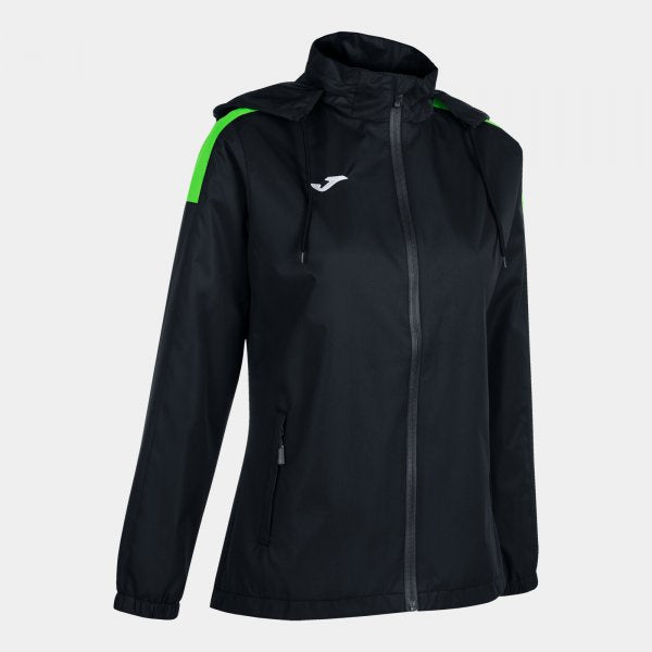 Γυναικεία αδιάBροχο μπουφάν RAINJACKET TRIVOR μαύρο φθορίζον πράσινο