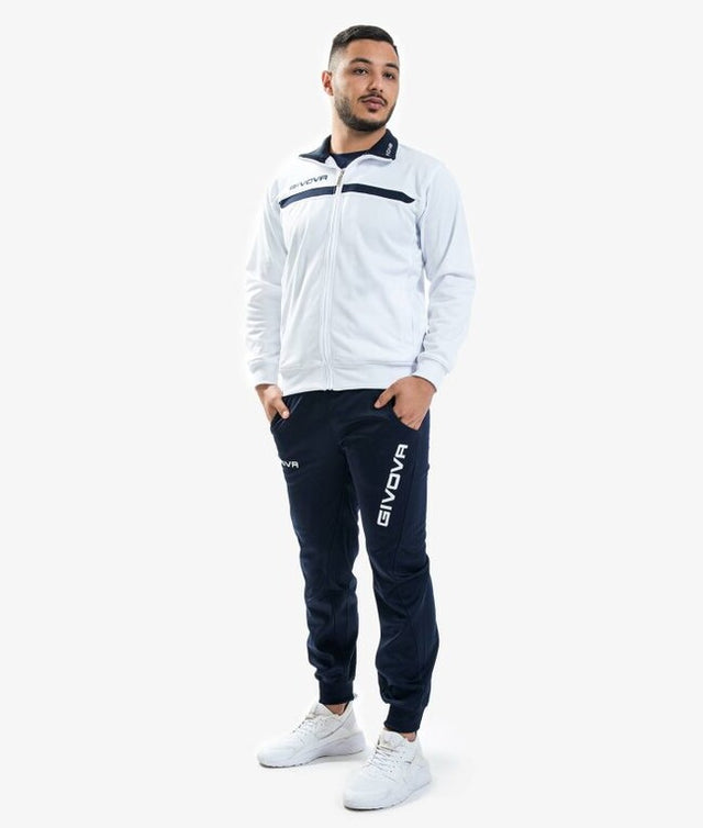 Σετ / σύνολο TUTA GIVOVA ONE FULL ZIP POLARFLEECE λευκό-μπλε