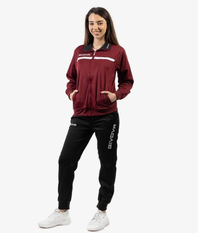 Σετ / σύνολο TUTA GIVOVA ONE FULL ZIP POLARFLEECE γρανάτη-μαύρο