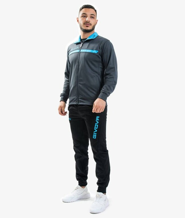 Σετ / σύνολο TUTA GIVOVA ONE FULL ZIP POLARFLEECE σκούρο γκρι-τιρκουάζ