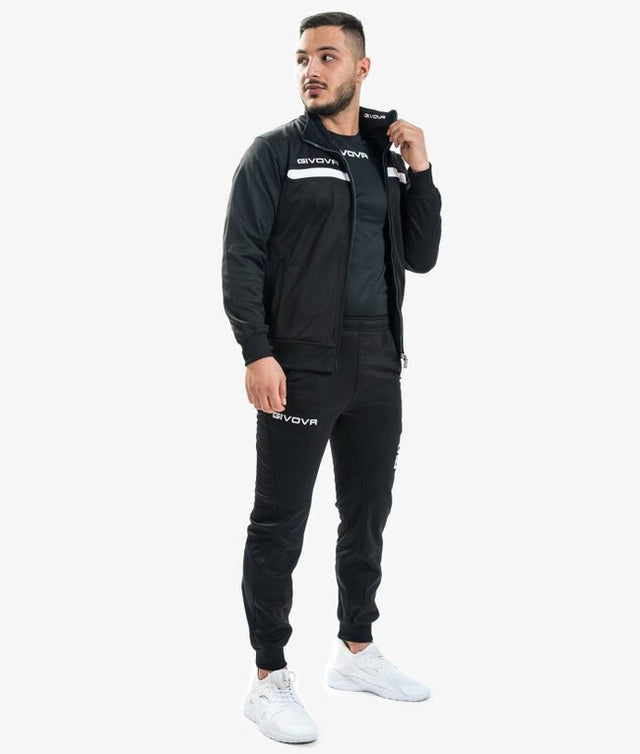 Σετ / σύνολο TUTA GIVOVA ONE FULL ZIP POLARFLEECE μαύρο-λευκό