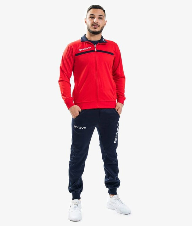 Σετ / σύνολο TUTA GIVOVA ONE FULL ZIP POLARFLEECE κόκκινο-μπλε