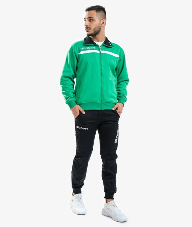 Σετ / σύνολο TUTA GIVOVA ONE FULL ZIP POLARFLEECE πράσινο-μαύρο