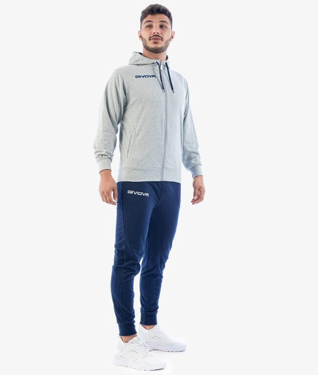 TUTA KING COTONE TERRY (POKER) GRIGIO/BLU
