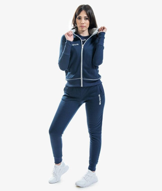 TUTA KING STAR DONNA FELPA BLU/GRIGIO CHIARO