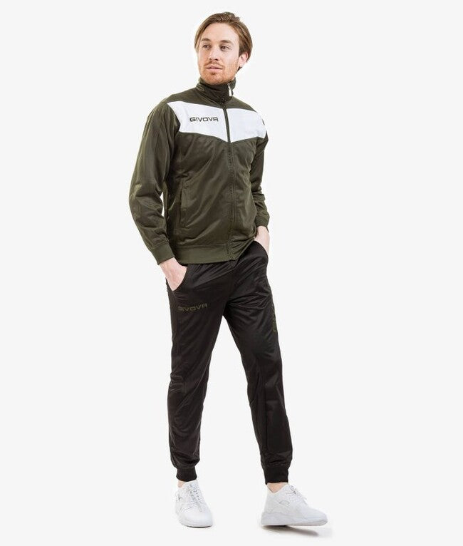 TUTA VISA TRIACETATO VERDE MILITARE/NERO