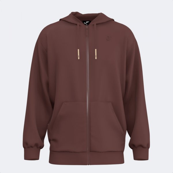 Φούτερ URBAN AESTHETICS ZIP-UP HOODIE καφέ