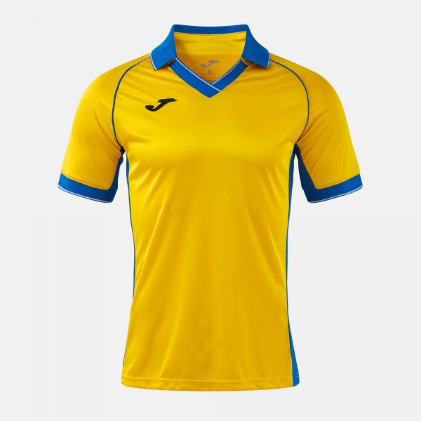VINTAGE ECO RETRO SHORT SLEEVE T-SHIRT YELLOW ROYAL BLUE YELLOW-ROYAL
